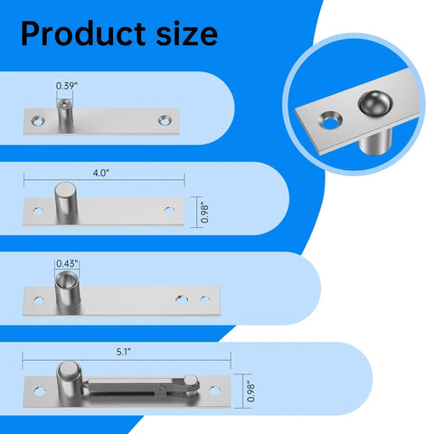 Heavy Duty Pivot Hinge For Wood Door With 360 Degree Rotation, Stainless Steel Hidden Door Hinge For Secret Doors And Bookshelves