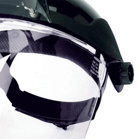 Heavy Duty Rock Solid Anti Fog Safety Face Shield Featuring Flip Up Infrared Heat Blocking Visor Ansi Z87 Certified Full Coverage Headguard For Tradesmen