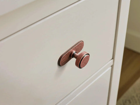 Antique Copper Cabinet Knobs With Backplates Set Of 6 Zinc Alloy Drawer Pulls With Spacer for Cabinets and Dressers