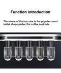Compact Countertop Ice Maker Cranks Out Fresh Bullet Ice In Record Time Featuring Smart Digital Controls And An Integrated Handle designed bullet ice cubes for beverages.