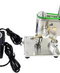 Industrial Grade Mini Bench Drill Press With Precision Variable Speed Control, aluminum alloy body and brass spindle, compact design.