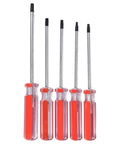 Top Tier 5 Pc Torx Screwdriver Set T15 To T30 Star Bit Kit With Deep Reach Handle Perfect For Impact Driver Usage Electronics Repair and Furniture Build Jobs Made From Tough Chrome Vanadium Steel, 5 Torx drivers