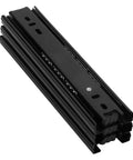 Stack of 8 Inch Black Drawer Slides With Ball Bearing Glides And Mounting Screws, 6 Pairs, Heavy Duty Steel Runner Rails For Cabinets