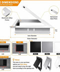 Rock Solid Aluminum Push To Open Access Panel For Drywall, 15X18 inch size dimensions with aluminum frame and galvanized steel plate.