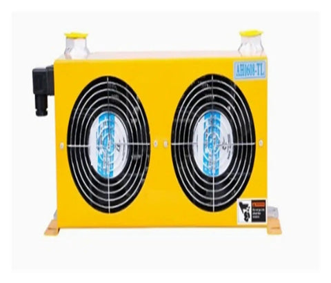 Beefy High Flow Hydraulic Aluminum Oil Cooler 60 L Per Minute Air Cooled Radiator With Dual 48 Watt Fans Low Noise Heat Exchanger 12 Volt System Wide Application For Automotive And Industrial Machinery