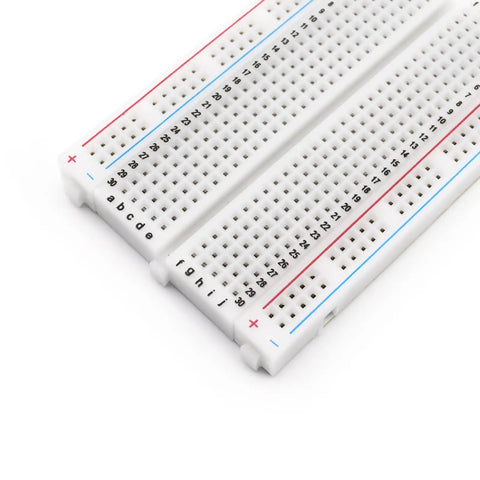 Four Pack 400 Point Solderless Breadboard For DIY Electronics Projects With Dual Power Rails White ABS Case Great For Jumper Wires Kits And Prototyping Supports 21 To 26 AWG Wires