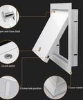 Close-up of Kickass Lockable Steel Access Panel Door Flush Fit Seamless Design For Drywall Ceilings And Attics showing key lock and assembly features.