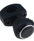 Deluxe Tractor Steering Wheel Spinner Knob for Kubota M RTV B BX L Series Tractors, black, rubber grip, close-up angle