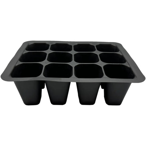 12 Cell Seed Starter Tray Set With Drainage Holes, Plastic Seedling Trays For Veggies, Flowers And Succulents, Easy Transplant, Promotes Healthy Root Growth, Compact And Durable