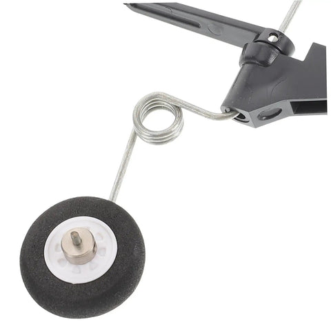 Close-up of RC Plane Landing Gear Kit With Durable Wheels And Accessories For Stable Takeoffs And Landings, featuring tail wheel