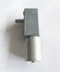 Hella Durable Metal Worm Gear Speed Reducer Motor 6V 12V 24V DC with metal housing and output shaft for DIY bots and builds.