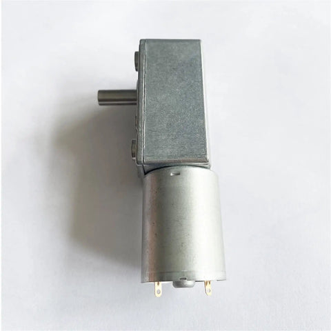 Hella Durable Metal Worm Gear Speed Reducer Motor 6V 12V 24V DC with metal housing and output shaft for DIY bots and builds.