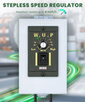 Stepless speed control unit for Climbing Belt Conveyor 39 Inch PVC Belt System with 4 Inch Spaced Baffles for packaging lines.