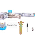 Professional HVLP Siphon Feed Spray Gun with 1000cc Non Drip Cup One Point Seven Millimeter Nozzle Fully Adjustable Fluid Pattern and Air Controls