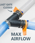 Two And A Half Inch Dust Collection Fittings Kit With Connectors Blast Gates And Stainless Steel Hose Clamps For Three Machine Woodworking System