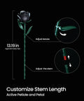 Dope Black Rose Bouquet Building Set For Adults Gothic Vintage Flower Kit To Craft A Realistic Dark Rose Centerpiece Perfect Valentines Gift For Her Girlfriend Mom Wife Home Office Decor, 13.19 in stem