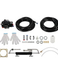 Outboard Hydraulic Steering Kit For 90HP Or Less Boats With Helm Pump And Hydraulic Cylinder Includes Steering Hose parts laid out