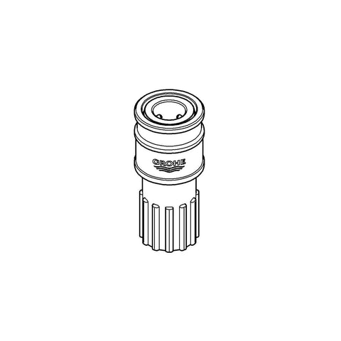 Illustration of Universal Quick Coupling With StarLight Chrome Finish For Quick Connect Water Hose And Faucet Lines