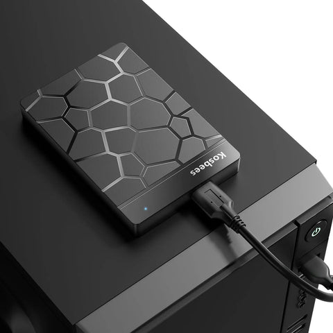 Ultra Slim 500 GB Portable External Hard Drive For Windows And Mac Plug And Play Ready With Fast Data Transfer Ideal For PC Laptop PS4 Xbox One And Xbox 360 On The Go Storage, black patterned case