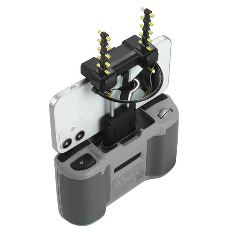 5.8GHz Antenna Boosters For DJI Remote Controllers N3 N2 N1 N1C attached to a remote, boosting signal for drones