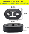 Rubber Exhaust Hanger Kit With 0.47 Inch Holes Adjustable Muffler Hangers For 2 Or 4 Hole Mounts shown with dimensions