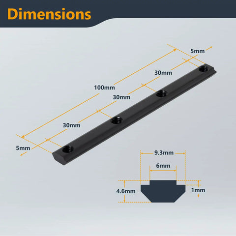 Straight Connector Corner Bracket Set For Aluminum Extrusion Fits T Slot And V Slot Profiles dimensions diagram with measurements