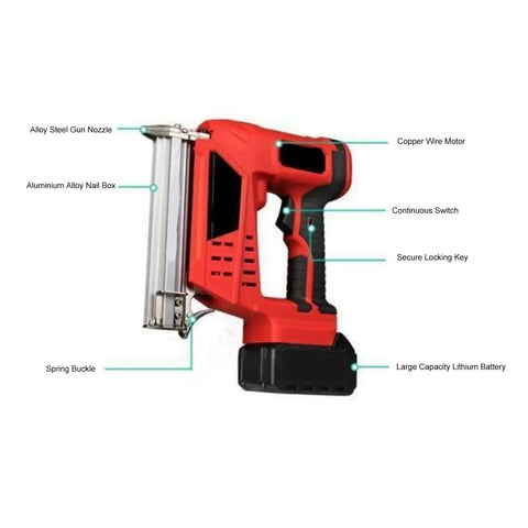 Cordless Brad Nailer And Staple Gun Combo Battery Powered Electric Nail Tool With Dual Fire Modes For Quick Woodworking Diy Projects Kickbutt Firing Speed Road Warrior Build Quality