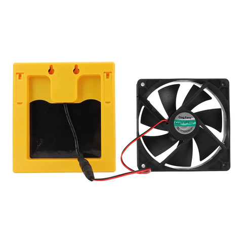 Off Grid Solar Powered Fan Kit With Bracket, 5W 12V Portable Vent Fan For Chicken Coop And Greenhouse, High Efficiency Monocrystalline Panel To Cool Indoor Temperatures No Electric Bill