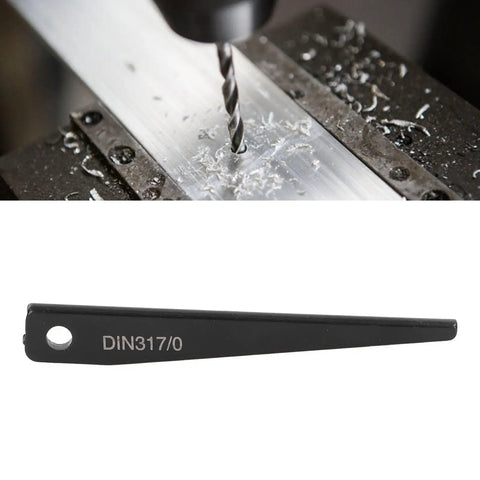 Pro Grade Drift Key For Taper Drill Chucks And Center Key, DIN317 Zero Taper Shank, Chuck Sleeve Adaptor, black finish visible