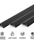 Premium Aluminum L Molding Corner Guards With Right Angle Three Piece Set heavy duty black edge trim for walls and doors.