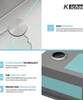 Features of Undermount 15x17 Inch Bar Prep Sink In 16 Gauge Stainless Steel With Round Corner, sound barrier and easy draining