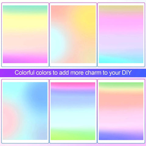 Kathfly acrylic AB sheets front view collage; rainbow iridescent translucent panels, 8x12 in, 1 mm thick, 4-pack