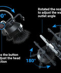 Adjustable nozzle and head of Beast Cordless Portable Pressure Washer with 22L Tank and 12000mAh Battery, shown at 90 and 180 degrees.