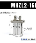 Heavy Duty Pneumatic Finger Mask Machine Cylinder MHZ2 Series Parallel Clamp Manipulator For Industrial Fabrication, size MHZL2-16D, aluminum build