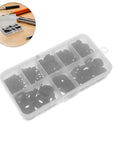 Heavy Duty Plastic Washers And Spacers Kit For Electrical Outlet Boxes And Appliances Insulated Sealing Black Safety Spacers Durable Shock Absorbing Washer Set For Safe Electrical Installations in clear organizer box