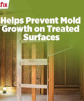 Interior room with wooden studs highlighting mold prevention benefits of Akfix insulation product.