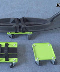 Heavy Duty Snowmobile Dolly Set Of 3 With V Slide, 2.5 Inch Nylon Swivel Casters, Rubber Pad Protecting Skis, 4 Adjustable Tie-Down Straps
