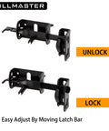 Heavy Duty Gate Latch For Wood Metal Vinyl Fences With Self Closing Gravity Self Locking Latch And Decorative Handle kit in black