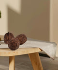 24Pcs Realistic Artificial Walnut Nuts Miniature Faux Fruit Photo Props on a wooden table for home decor and food styling
