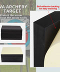 Backyard Archery Target For Adults EVA Foam 20x20x2 Inch Block with arrow puller and self-adhesive backing for easy stacking.