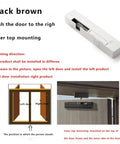 Inner top mounting of Door Damping Buffer For Flat Outward Opening Doors Invisible Wooden Hydraulic Closer In White Silent