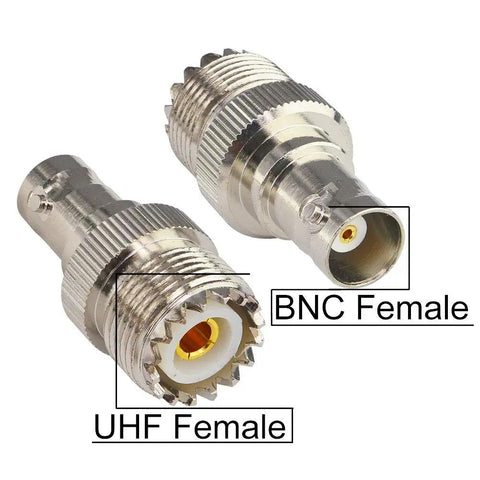 8 Piece BNC to UHF Adapter Kit PL259 SO239 To BNC Male Female Converters, Low Loss 50 Ohm RF Coax Connectors, UHF and BNC female adapters