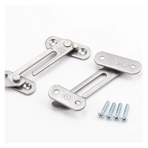 Durable Window Restrictor With Adjustable Hook Latch for Casement Windows, stainless steel material, screws included