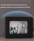 All In One 3D Printer Enclosure With LED Light Filament Dryer Fume Extractor And Ventilation in action with printer inside