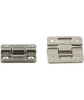 Front view of 4 Pack Adjustable Torque Damping Cabinet Hinges Zinc Alloy Flat Positioning Hinges for Furniture Doors and Industrial Equipment 26x22MM Silver