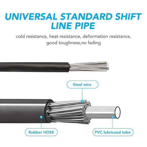 Cross-section of 4mm By 50ft Lined Bicycle Shift Cable Housing For Derailleur And Shifter showing rubber outer tube and steel wire core.