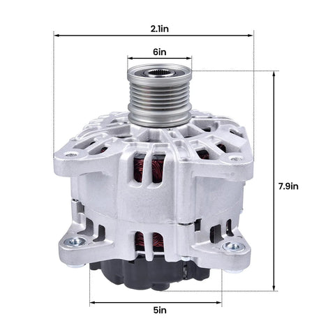 120 Amp Alternator For Nissan Rogue Sport 2L 2017 To 2022 Plug And Play Direct Fit Replacement Part TG12C167 288601 21072N 21072