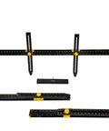 Picture Hanging Tool Kit With Built-In Level And Ruler, 36 Inch Framing Aid For Frames, Mirrors, And Wall Decor, black and yellow