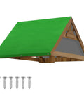 52 By 90 Inch Swing Set Replacement Tarp For Outdoor Play Sets, Durable Polyester Oxford Fabric, Green Canopy Cover with screws