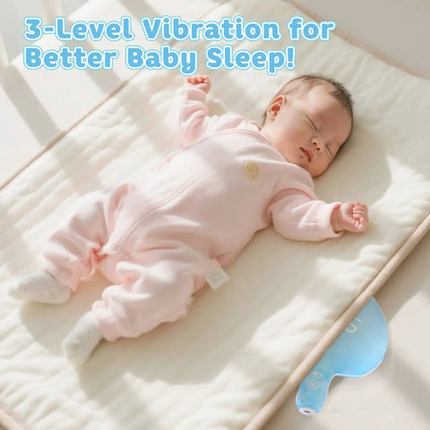 Baby lying on Ultra Soothing Baby Sleep Soother With Gentle Vibration Portable Vibrating Mattress Pad For Newborn And Infant